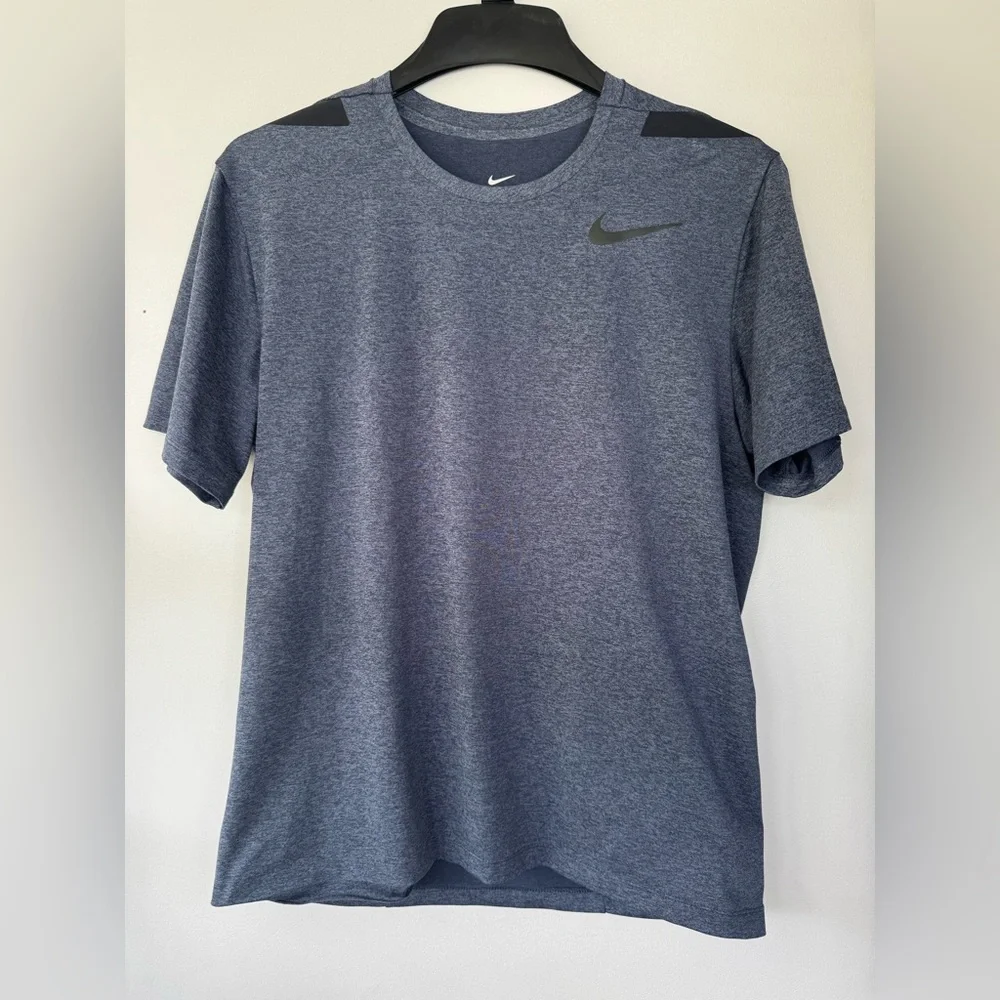 Nike Blue Short Sleeve Dri- Fit‎ Breathe Athletic Shirt